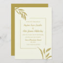 Search for olive green and gold wedding invitations Simple