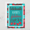Search for forty and fabulous invitations Red