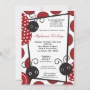 Search for insect baby shower invitations Red