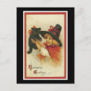 Search for girl witch postcards Black cat
