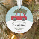 Search for first car christmas tree decorations Just married