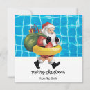 Search for pool christmas cards Santa