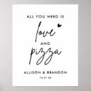 Search for rehearsal dinner wedding signs Love and pizza