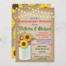 Search for burlap rehearsal dinner invitations Mason jar