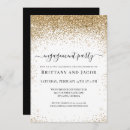Search for gold glitter engagement party invitations Chic