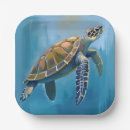 Search for sea turtle paper plates Watercolor