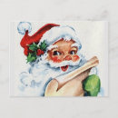 Search for vintage merry postcards Red