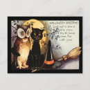Search for witches broom postcards Black cat