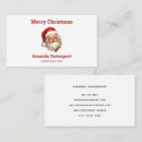 Search for santa business cards Retro