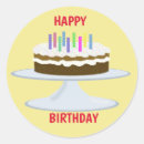 Search for chocolate happy birthday stickers Cake