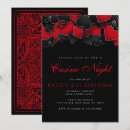 Search for casino night invitations Black and red