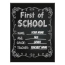 Search for chalkboard print posters First day of school