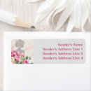 Search for pink tulip flowers return address labels Pretty