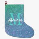 Search for teal blue christmas stockings Glitter