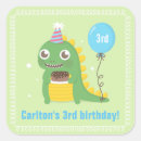 Search for square dinosaur stickers Kids birthday
