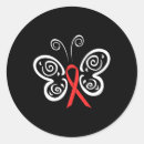 Search for aids ribbon stickers Red