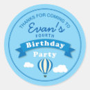 Search for hot air balloon birthday party stickers Boy