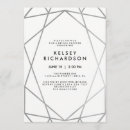Search for silver white bridal shower invitations Modern