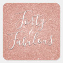 Search for forty is fabulous stickers Rose gold