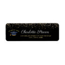 Search for gold and black graduation return address labels Formal