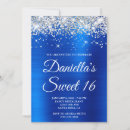 Search for royal blue silver sweet 16 invitations Daughter