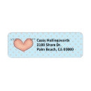 Search for polka dots return address labels Heart