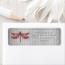 Search for dragonfly return address labels Red