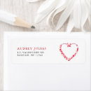 Search for red heart return address labels Modern