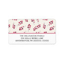 Search for holly berries return address labels Rustic