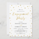 Search for white and gold engagement party invitations Modern