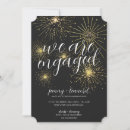 Search for black and gold engagement party invitations Minimalist