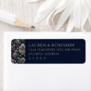 Search for blue damask return address labels Navy