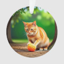 Search for orange tabby cat christmas tree decorations Pets
