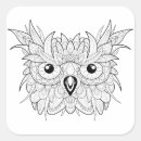 Search for owl tattoo stickers Zen doodle style