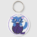 Search for yarn ball key rings Kitty