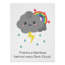 Search for cute rain clouds posters Rainbow