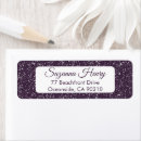 Search for purple glitter return address labels Minimalist
