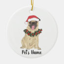 Search for pug holiday christmas tree decorations Santa