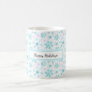 Search for blue winter snowflake mugs Watercolor