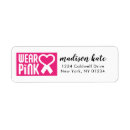Search for breast cancer awareness return address labels Survivor
