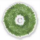 Search for monogrammed wreath stickers Monogram initial
