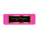 Search for hot pink glitter return address labels Elegant