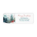 Search for winter season return address labels Watercolor