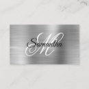 Search for metallic silver business cards Luxury
