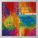Search for geometric triangles posters Colourful