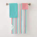 Search for coral and teal bath towels Tropical