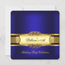 Search for mens blue and gold birthday invitations Mans birthday party