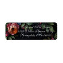 Search for moody floral return address labels Black