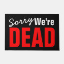 Search for funny halloween doormats Go away