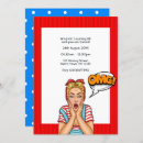 Search for pop art invitations Retro